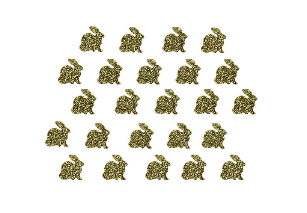 Gold Bunny Confetti Baby Shower Decor Easter Decor Table Confetti Scrapbooking Easter Bunny Decor Gender Neutral Baby Shower