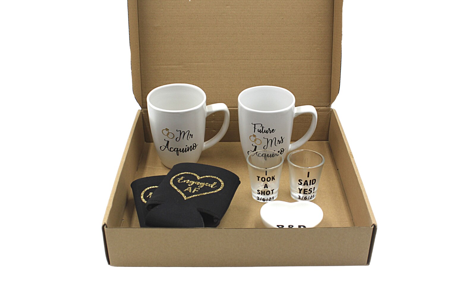 Personalized Engagement Gift Box Engagement Gift for Couple Etsy