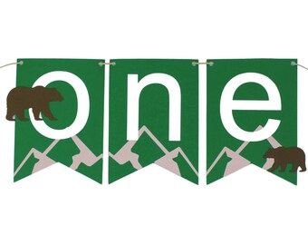 Custom "ONE" High Chair Banner: First Birthday Decoration