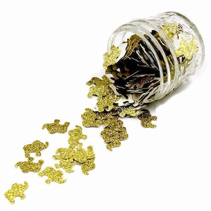 Gold glitter elephant confetti