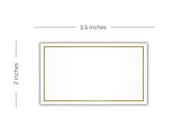 Elegant Gold Foil Border Place Cards for Weddings & Events