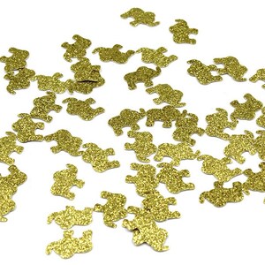 Gold glitter elephant confetti