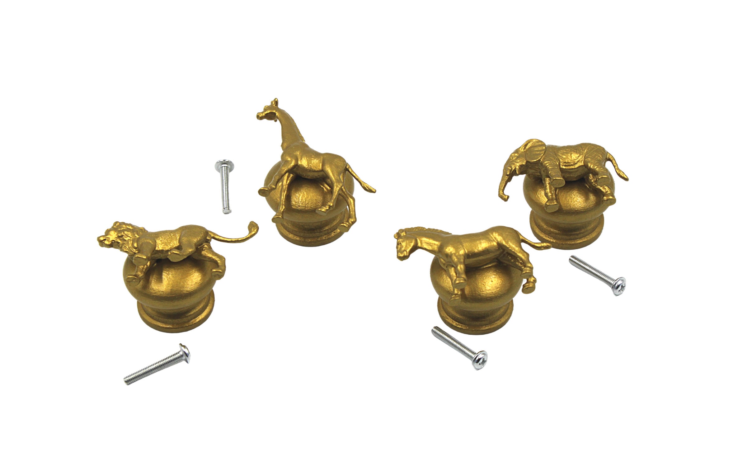 Safai Animal Gold Metal Dawe Knobs (Hook, Tige