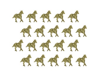 Gouden glitter paardenconfetti: safarifeestdecor