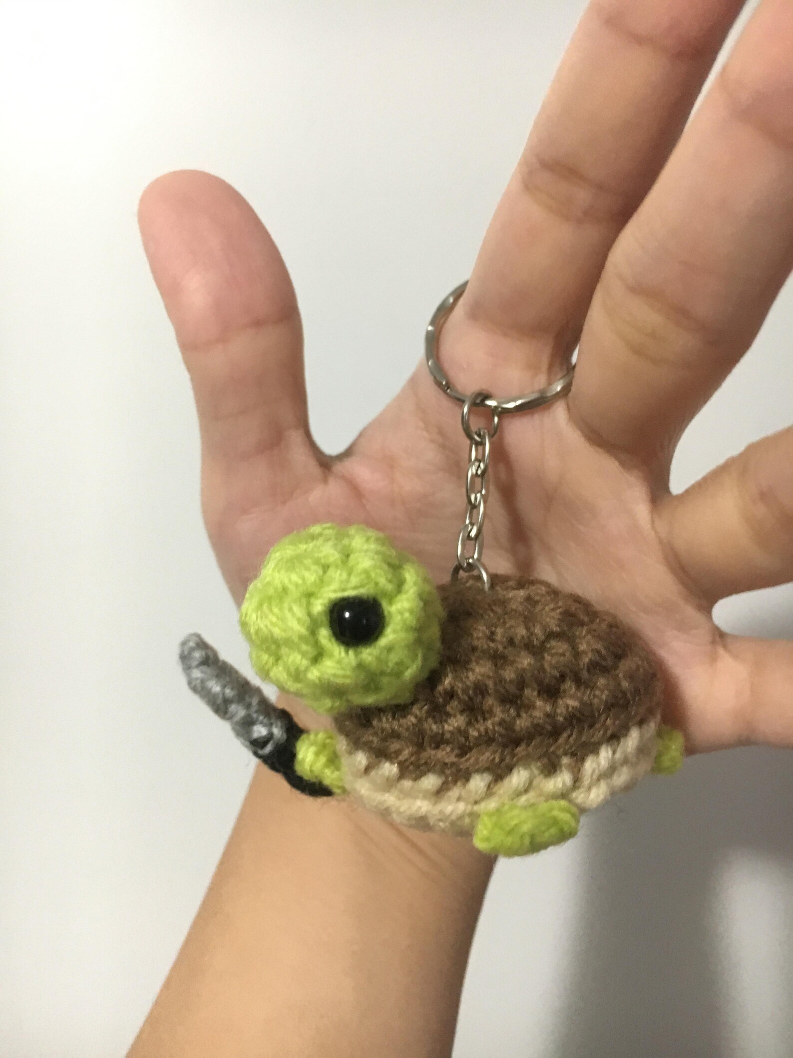 Cute Turtle Crochet Plush Keychain Turtle With Knife Plush | Etsy