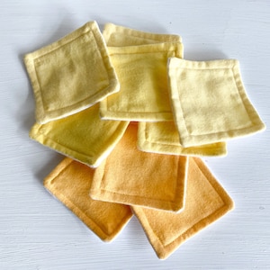 Reusable Cotton Rounds, Set of 9 with Bag, Cotton Squares, Washable Makeup Removers, Zero Waste Reusable Cotton Makeup Pads