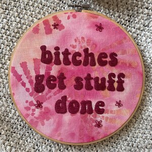 Girl Power Embroidery Hoop
