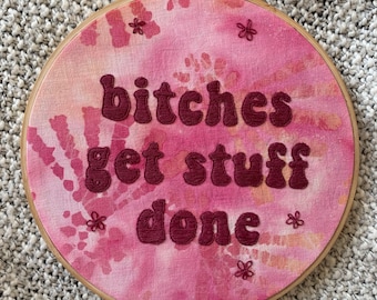 Girl Power Embroidery Hoop