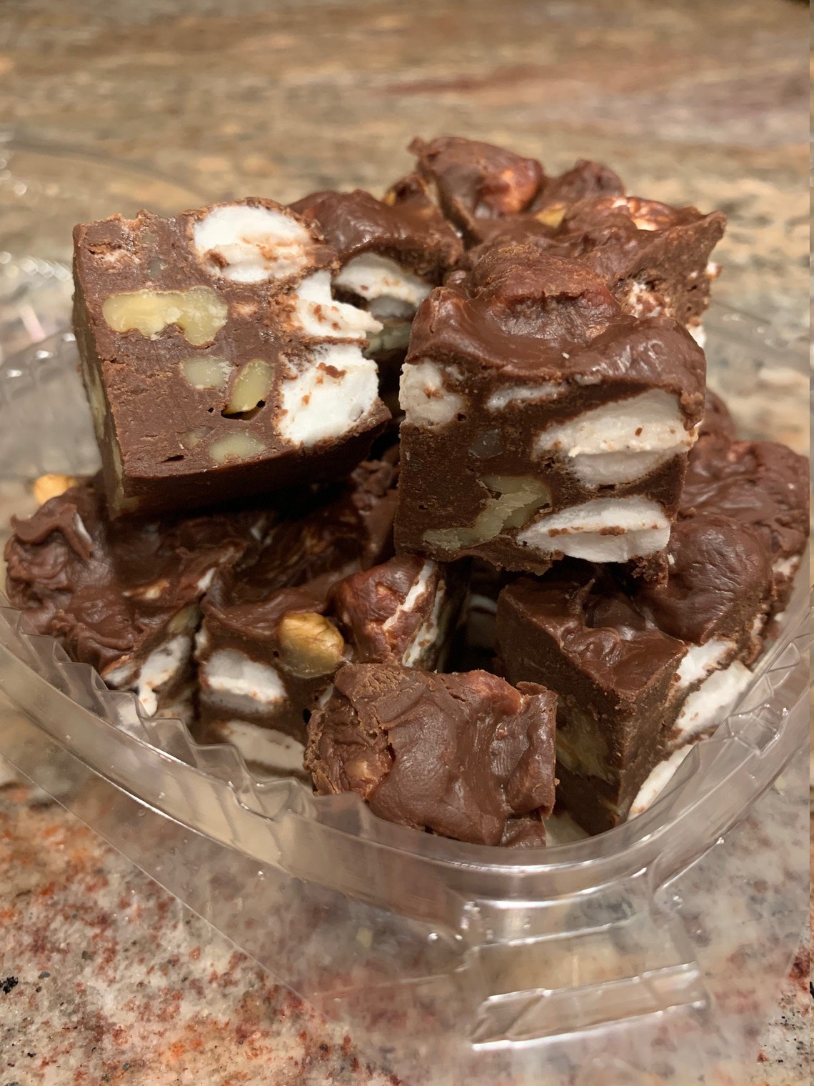 Agnellos Homemade Rocky Road Fudge Nuggets Etsy
