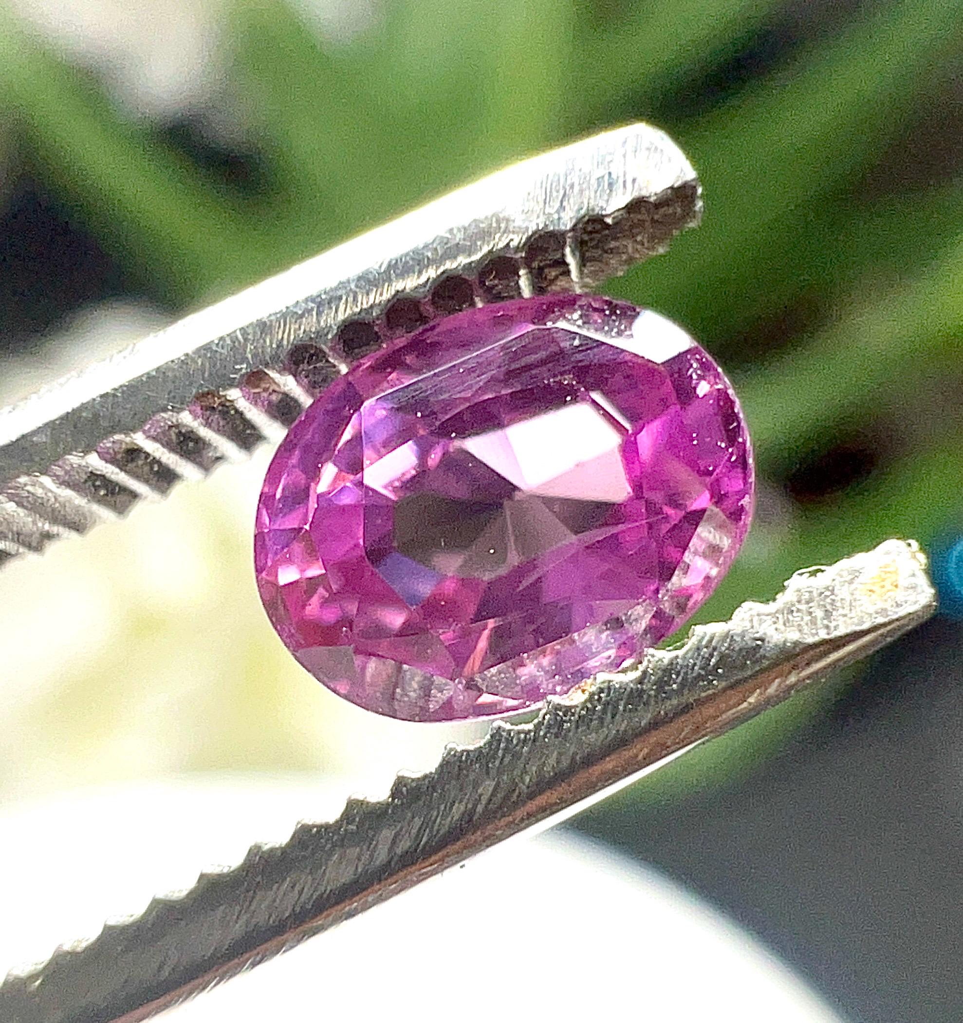 Natural Pink Sapphire, US Certified Fine Pink Sapphire ,  Natural Pink Sapphire 4x5 mm Gemstone