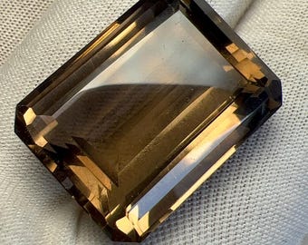 57 carat BIG Smoky Quartz , Natural Smoky Quartz, Emerald Cut smoky Quartz, Natural gemstone , Big Gemstone