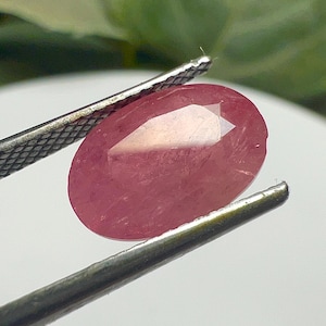 4 Cts., Mozambique Ruby, Natural Ruby, Ruby, 7x11mm Size, Natural loose Gemstone ,Ruby, Oval Ruby, Mozambique Quality Ruby, Oval