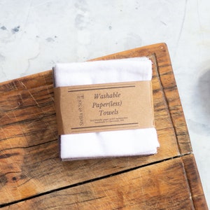 Greyscale Reusable Paper Towels, Sample Pack Set of 5, Unpaper Towels, Washable Paper Towels