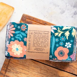 Plant Reusable Paper Towels Surprise Prints, Refill Pack Set of 10, Unpaper Towels, Washable Paper Towels