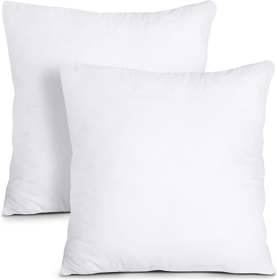 Set of Two Throw Pillows Insert pack of 2 White 18 X 18 