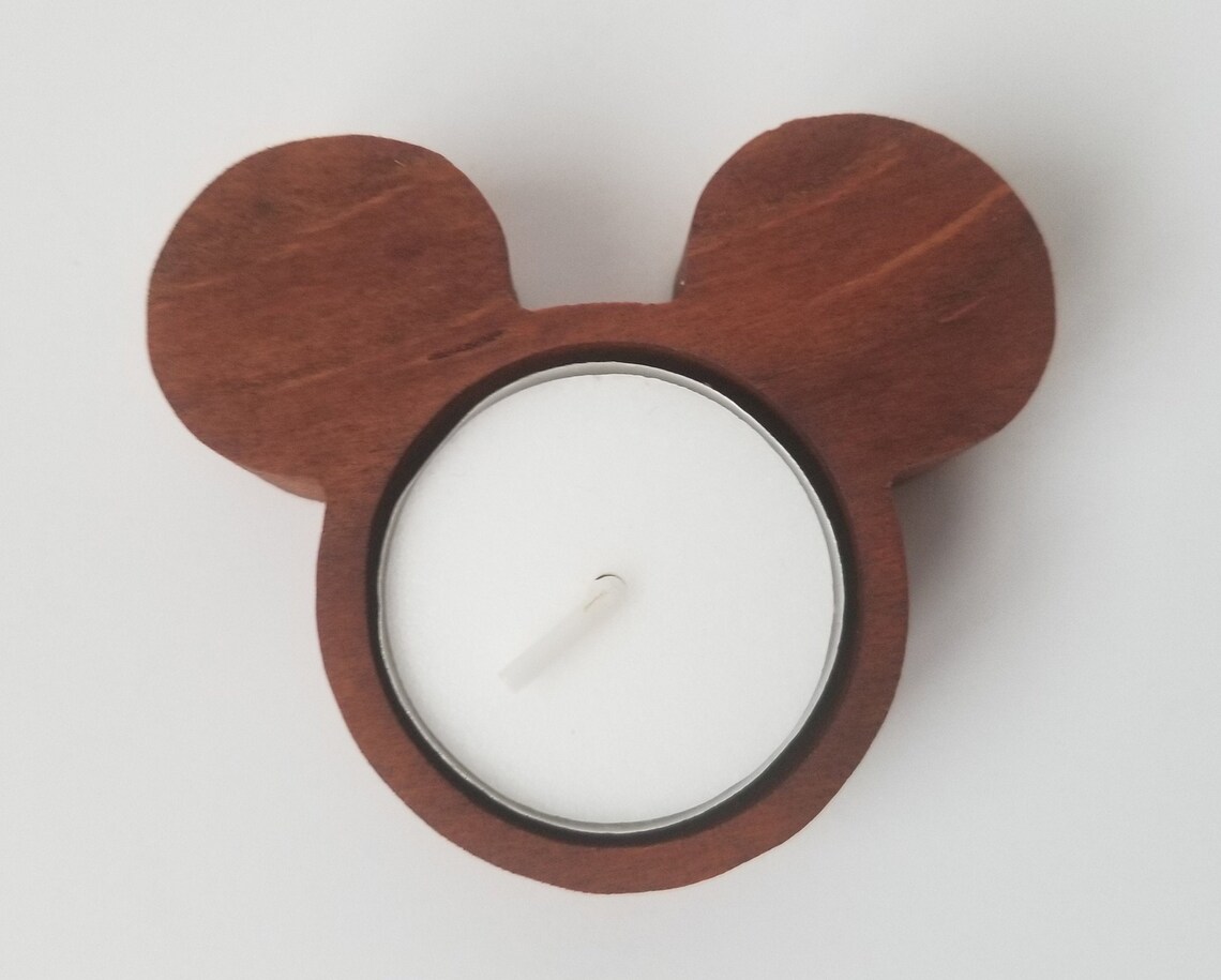 Tea Light Candle Holder Set of Three Mickey Mouse Etsy