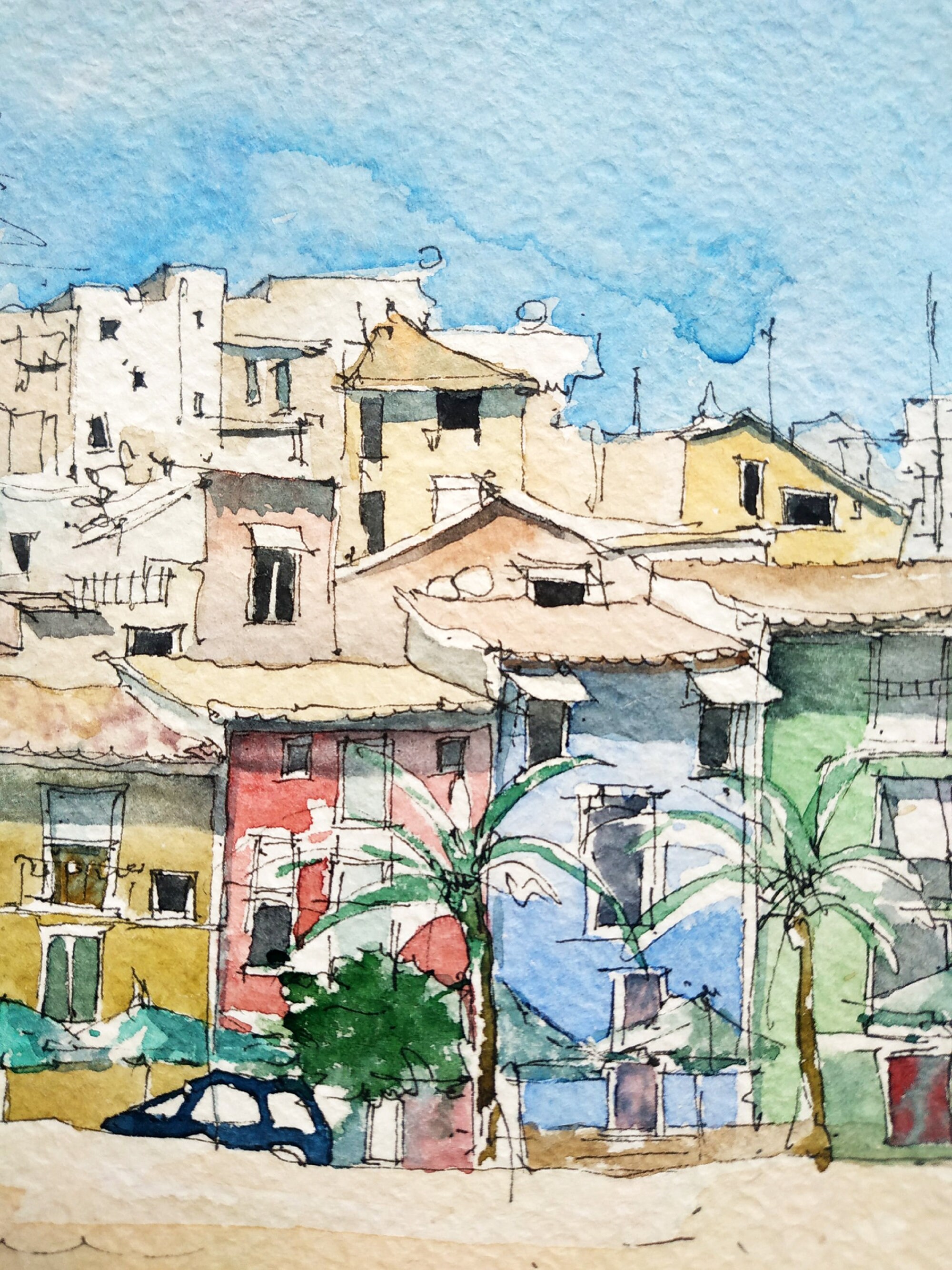 Spain ORIGINAL watercolor painting Spain poster Etsy