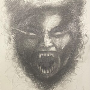 Run 11x14 Original Graphite Drawing