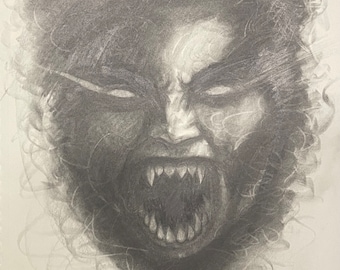 Run 11x14 Original Graphite Drawing