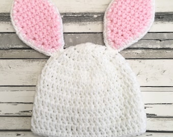 Gehäkelte Häschenmütze, Neugeborene Baby Mütze, Ostergeschenk