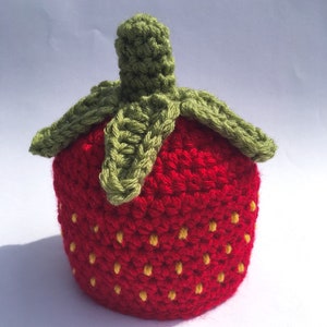 Strawberry Baby Hat, Crochet Baby Beanie, New Baby Gift, Newborn Photo Prop.