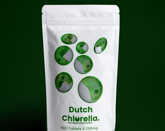 Dutch Chlorella Tablets 1000 x 250mg - La Chlorella la plus propre au monde