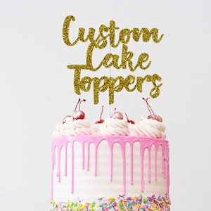 Personalised Custom cake toppers | Birthday Cake Topper | Party Topper | Name Age | FREE mini toppers | Free shipping | Australia