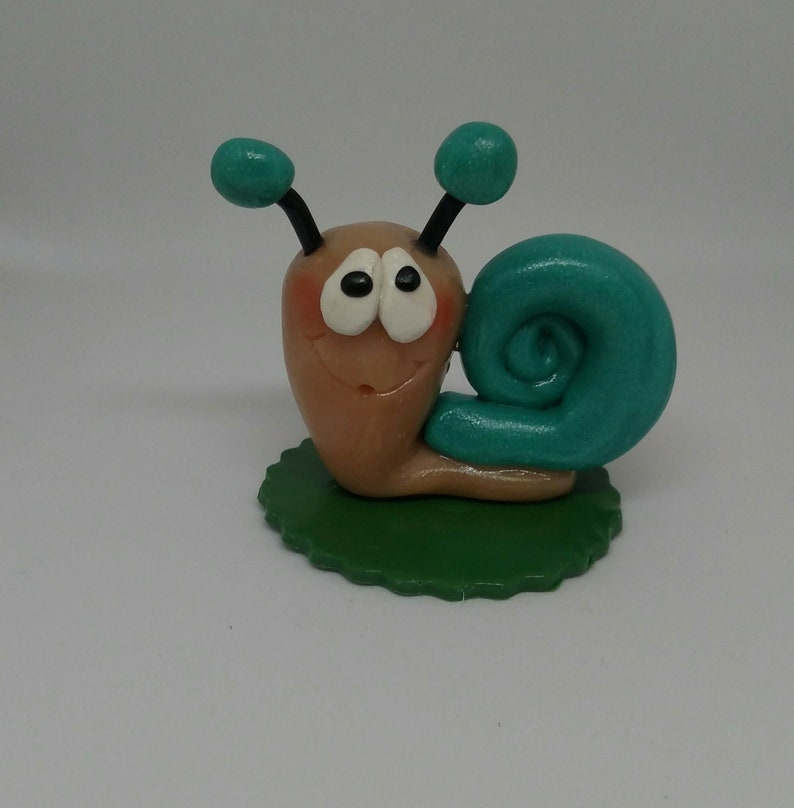 Super cute Snail available in different Colors Polymer Clay Etsy