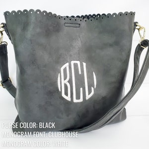 Scalloped Bag in a Bag Tote Crossbody Purse - Vegan Leather - 4 Colors