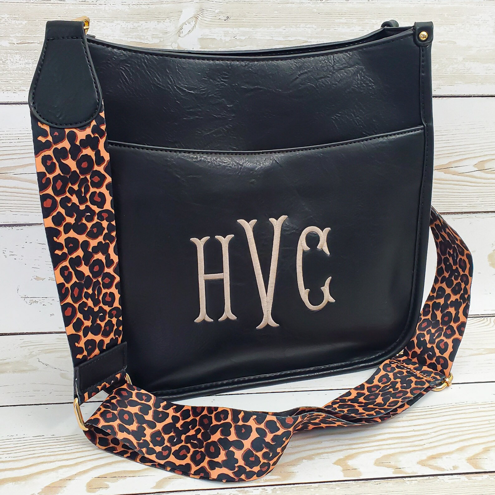 Vegan Leather Crossbody Purse With Guitar Strap 2 Colors Etsy