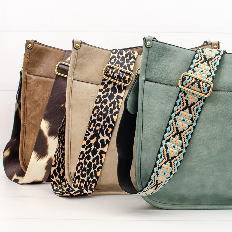 Vegan Leather Crossbody Purse With Guitar Strap 5 Colors Etsy