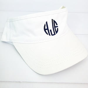 Solid Monogrammed Visor - 6 Colors - Cotton Visor - Personalized Cap