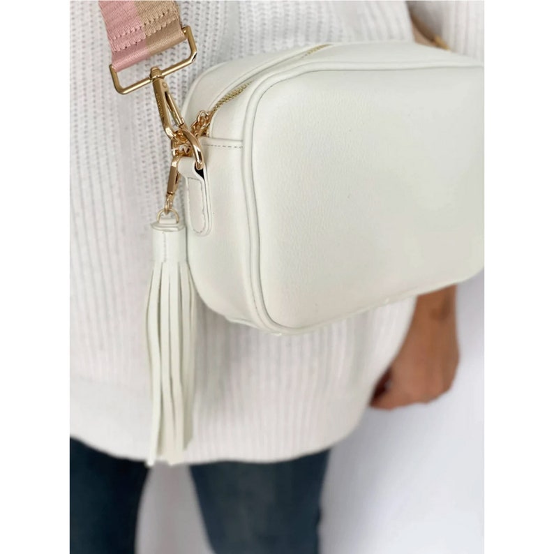 Vegan Leather Crossbody Camera Bag Purse With Guitar Strap 5 Etsy