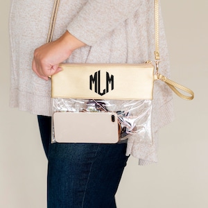 Clear Stadium Friendly Gameday Cross Body Purse - 8 Colors