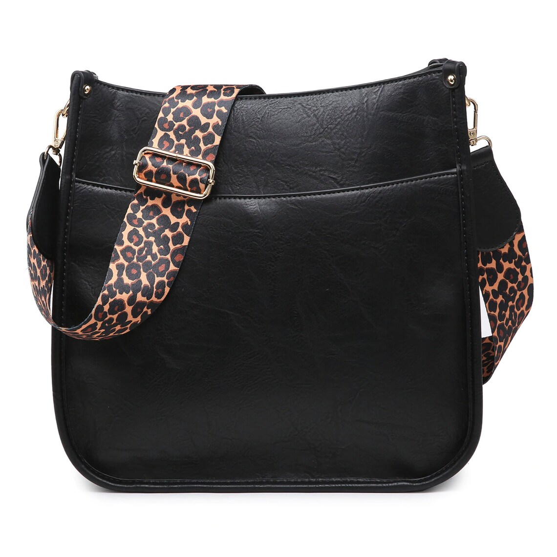 Vegan Leather Crossbody Purse With Guitar Strap 2 Colors Etsy