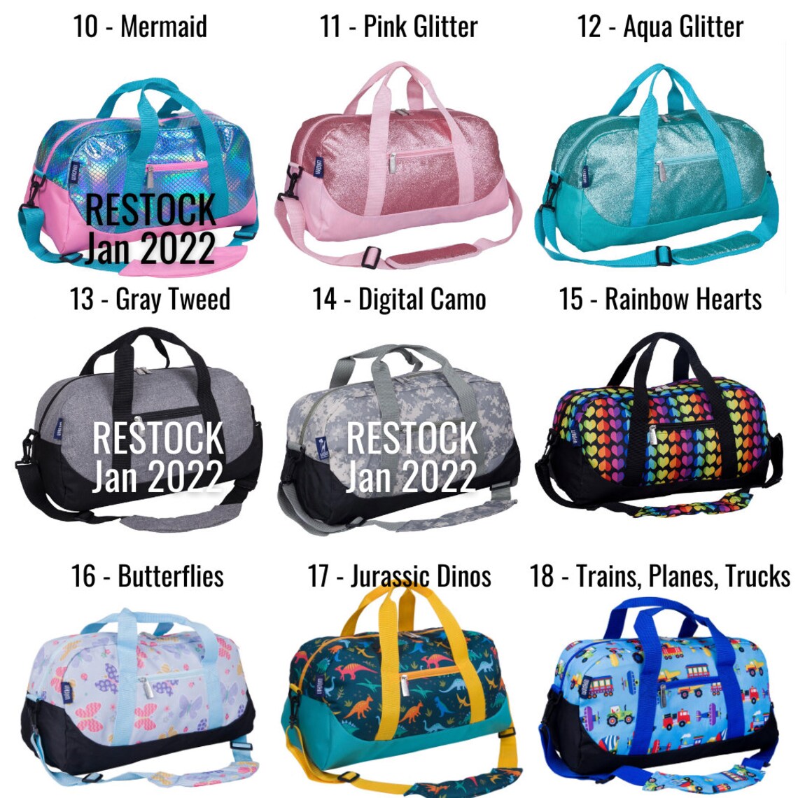 Monogrammed Duffle Bags for Kids Personalized Childrens Etsy