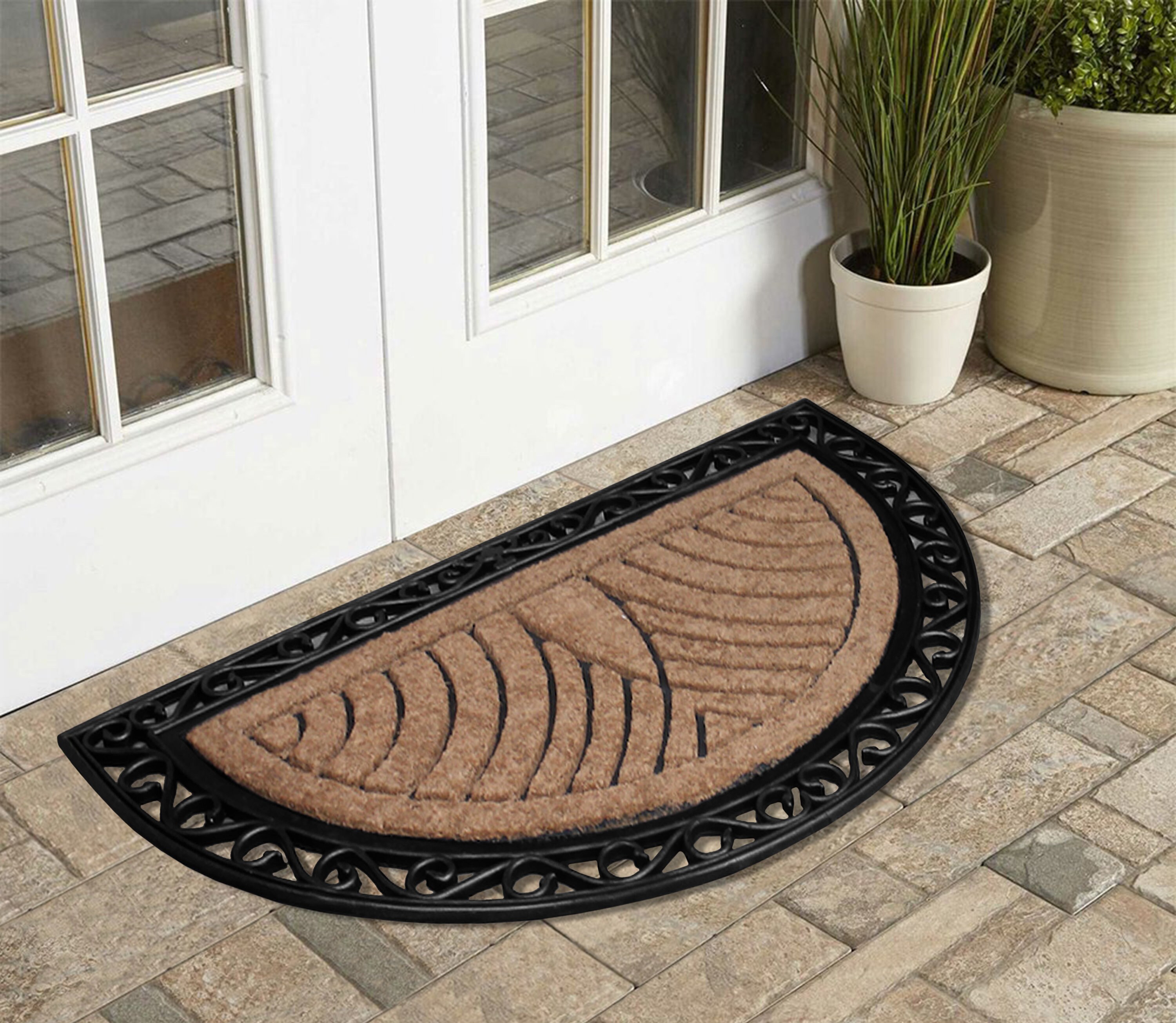 A1HC Natural Coir and Rubber Door Mat, 30x48, Thick Durable Doormats