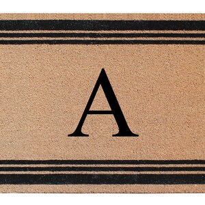 A1HC Natural Coir Monogrammed Entrance Door Mats, Durable Large