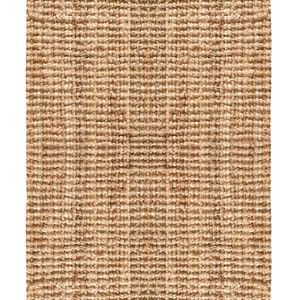 Delara Premium Handwoven 100% Jute Natural Fiber Area Rug, Boucle with a 0.25" thick, high-traffic areas such as Bedrooms, Entryway etc.
