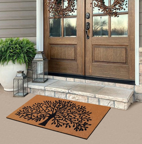 A1hc Natural Coir & Rubber Door Mat, Thick Durable Doormats for, Heavy Duty Large Size Doormat, Outdoor Mat, Long Lasting, Front Door Entry Doormat