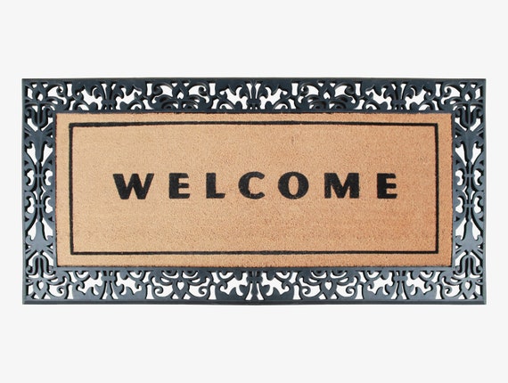 A1 Home Collections A1hc Natural Coir & Rubber Large Door Mat 30x60 Inches Thick Durable Doormats for Entrance Heavy Duty, Thin Profile Front Door