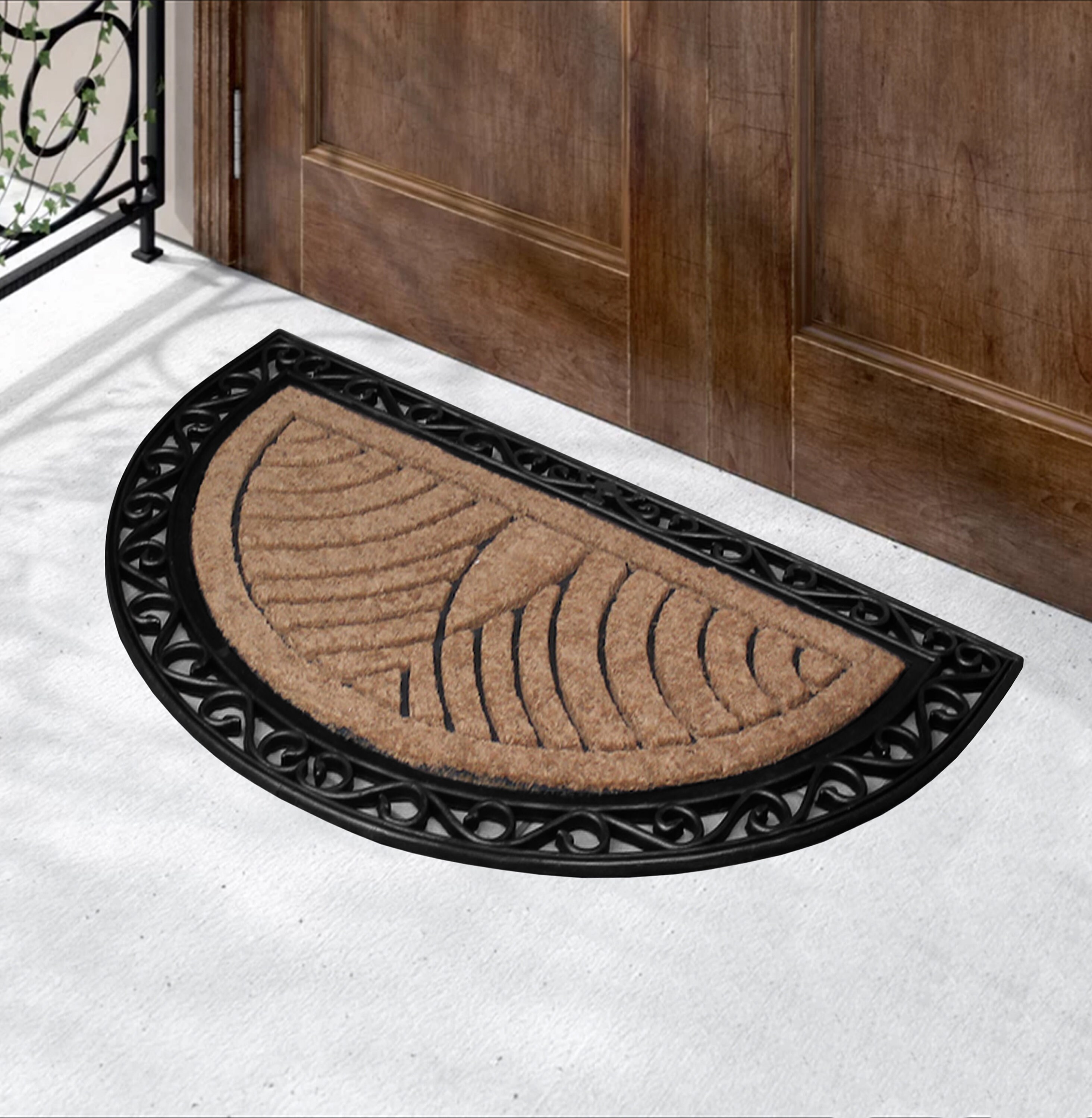A1HC Natural Coir and Rubber Door Mat, 30x48, Thick Durable Doormats