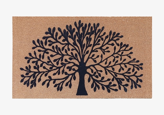 A1HC Natural Coir Monogrammed Entrance Door Mats, Durable Large