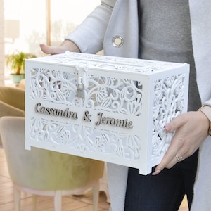 Hochzeitskartenbox mit Schlitz. Hochzeit Briefumschlag box.