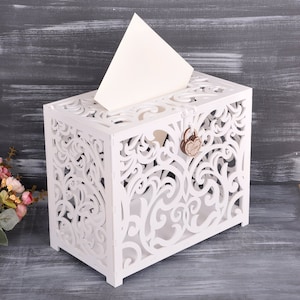 Caixa de cartão de casamento Porta-cartões de casamento Caixa de cartões de casamento Caixa de cartão rústica Caixa de cartão de casamento com fechadura Caixa de casamento Caixa de conselhos madeira