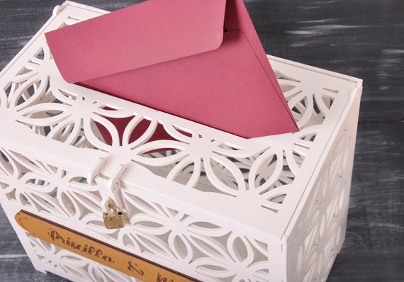 Mr /& Mrs Kacsoo Geschenkkartenbox f/ür Hochzeiten hohle Holzbox rustikal mit Schloss Basteln Briefkasten mit Schlitz Registrierungsbox f/ür die Hochzeitsfeier