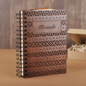 travel journal. wood journal. wooden notebook. wood notebook. dream journal. engraved notebook. daily journal