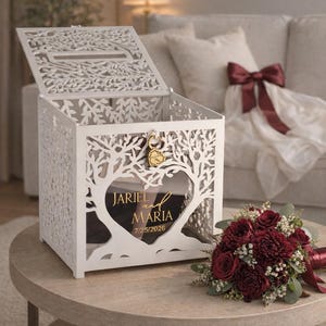 Classic Wedding Card Box With Slot and Lock. Wedding Box for Cards - Etsy