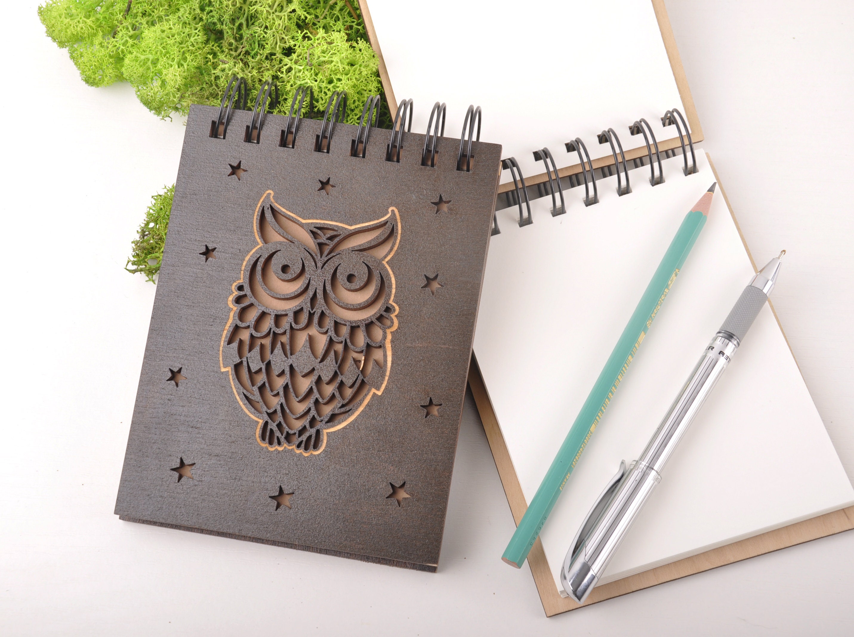 personalized gift, owl gifts, journal A6