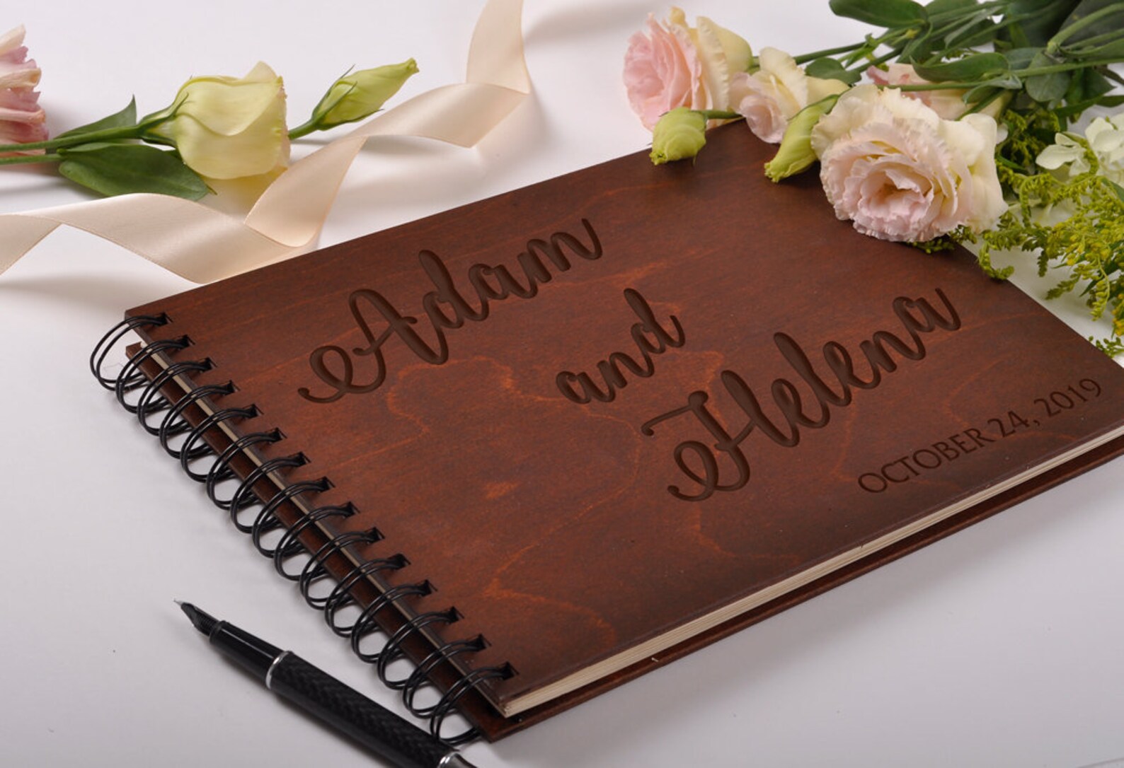 Wooden Wedding Guest Book | Etsy